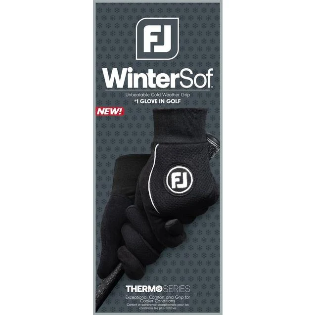 Black FootJoy men's WinterSof golf gloves, pair